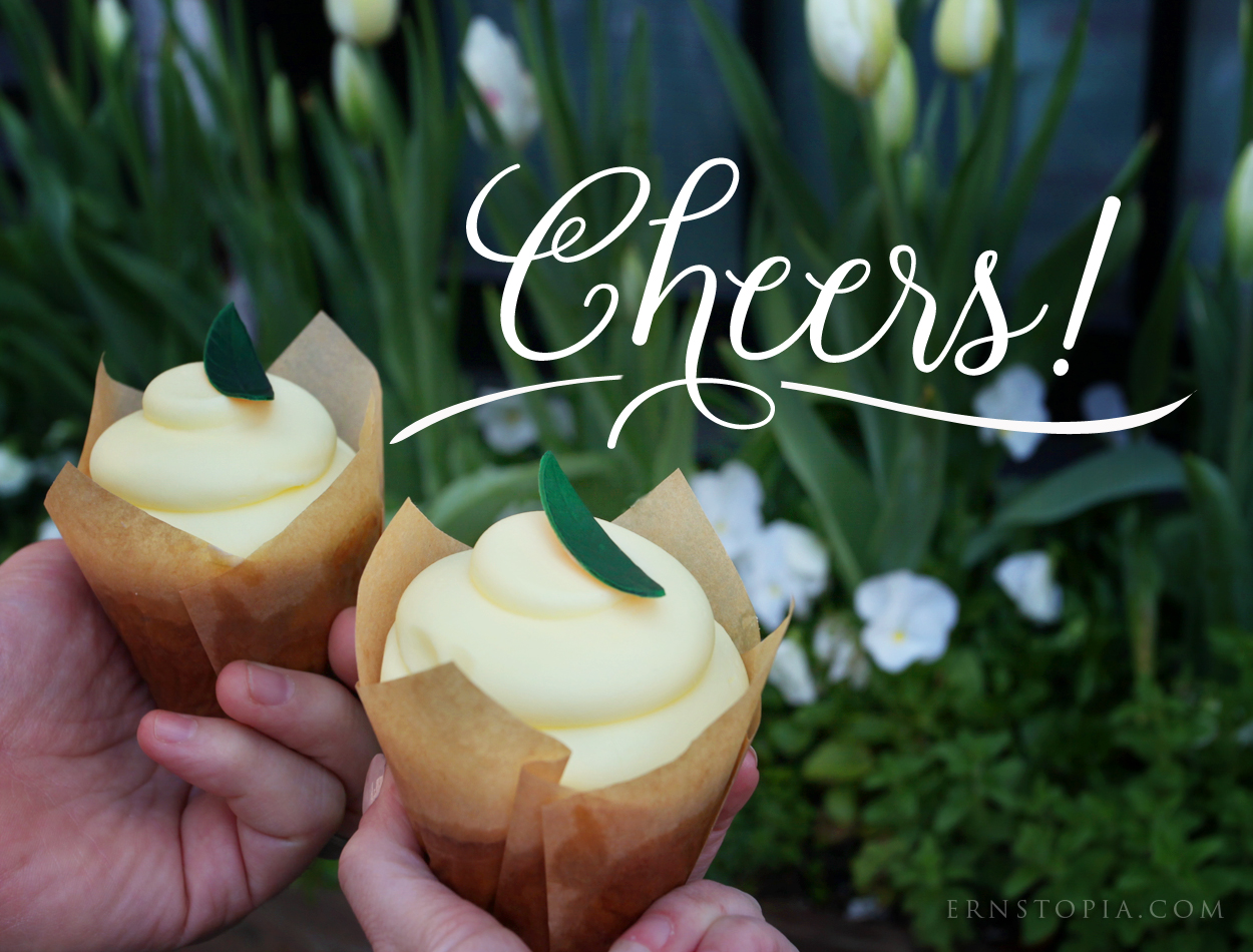 Cheers to lemon lavender cupcakes!