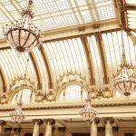 The Garden Court at the Palace Hotel: a conservatory-like setting, fancy chandeliers, pillars and ornate carvings...pure opulence everywhere you look.