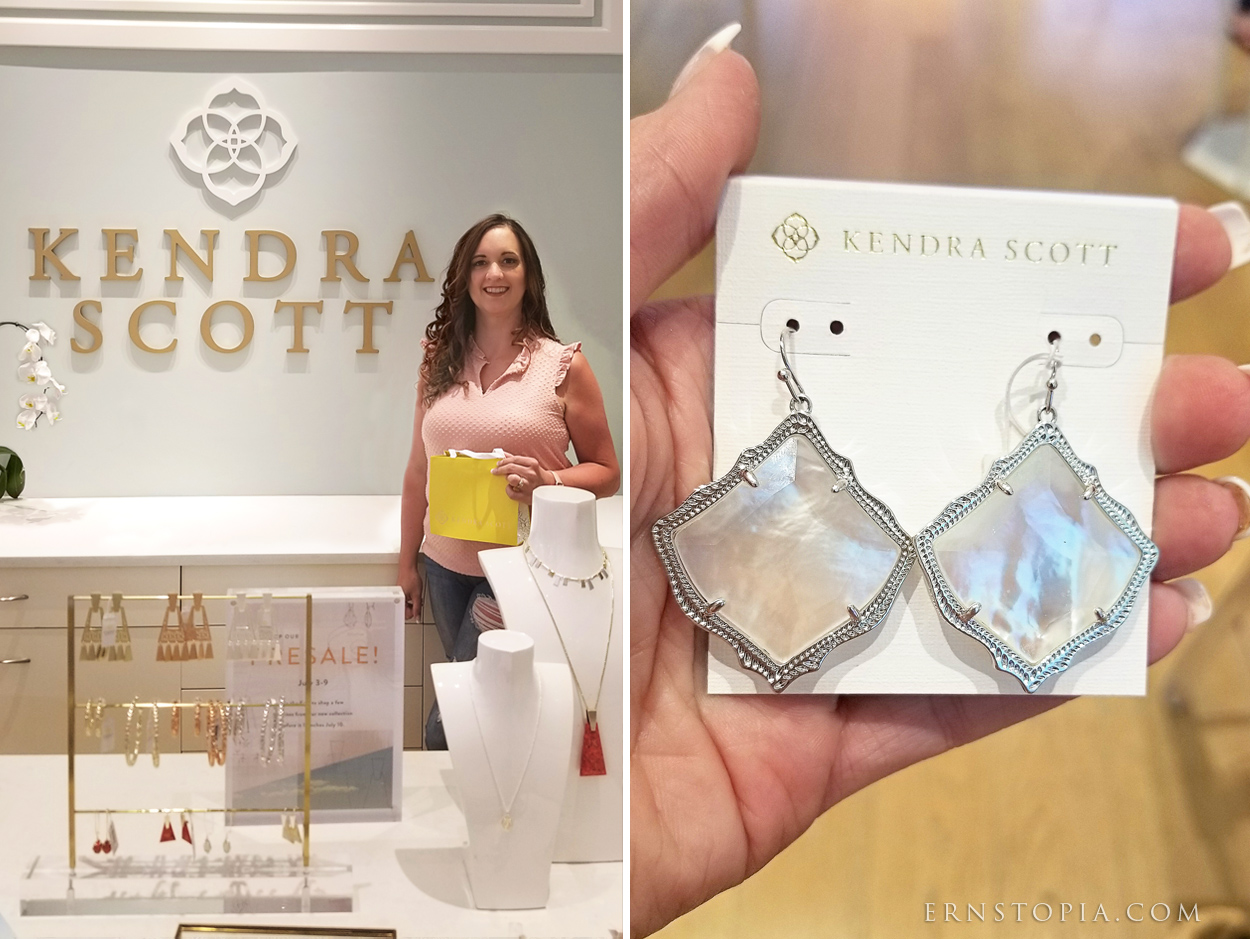 My new earrings from Kendra Scott using my birthday discount