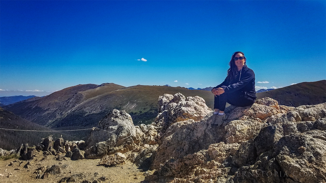 At the top of the Alpine Ridge Trail in Rocky Mountain National Park