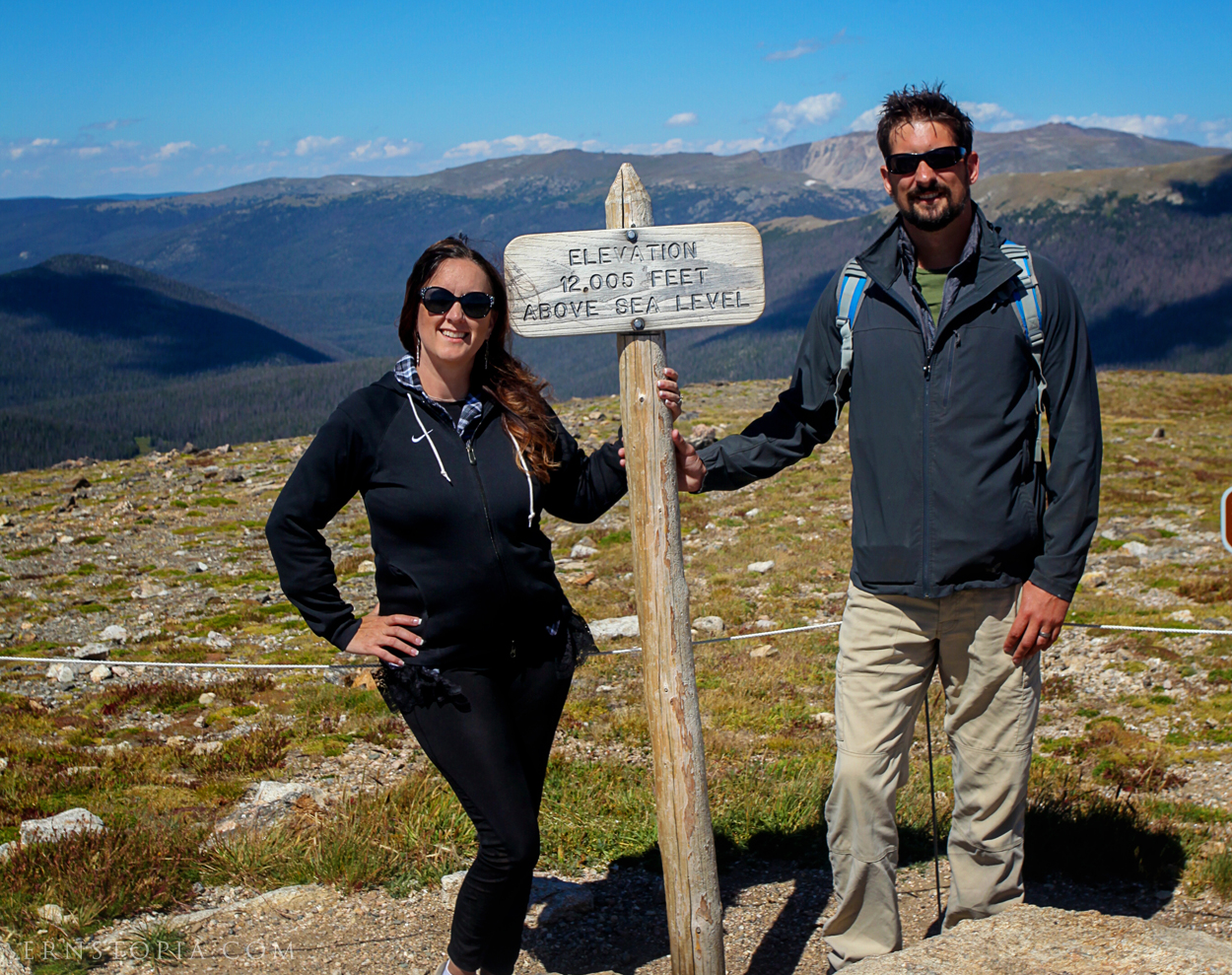 Standing at 12,005 feet above sea level at Rocky Mountain National Park