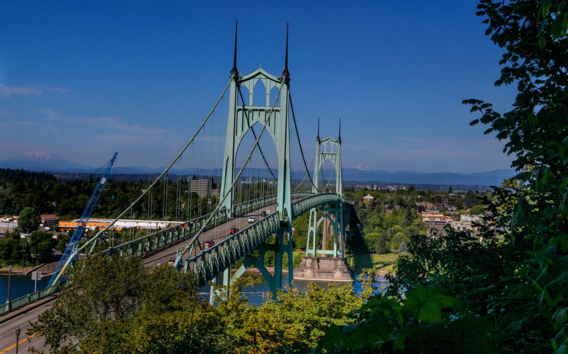 St Johns bridge in Portland Oregon