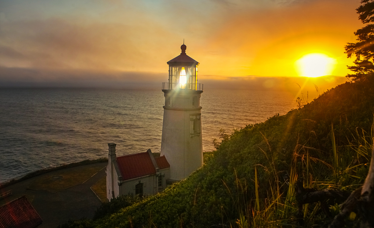 Heceta Head Lighthouse at Sunset