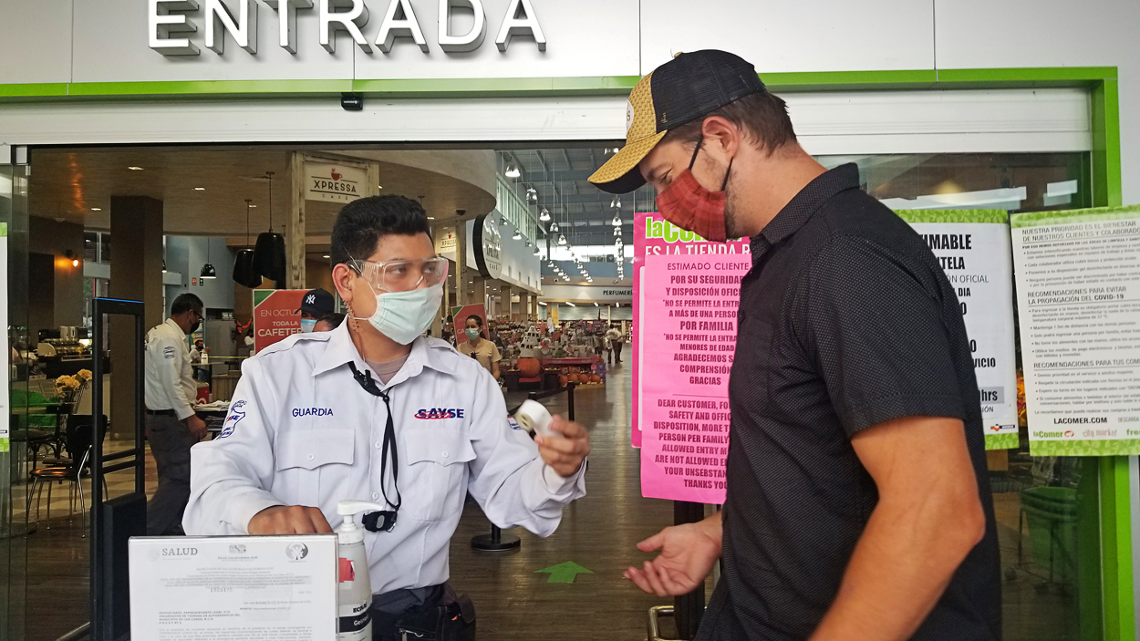 Temperature checks at store entrances