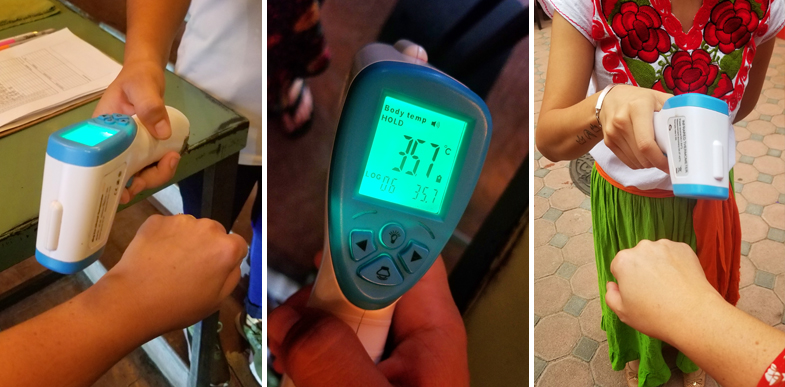 Temperature checks at restaurant entrances