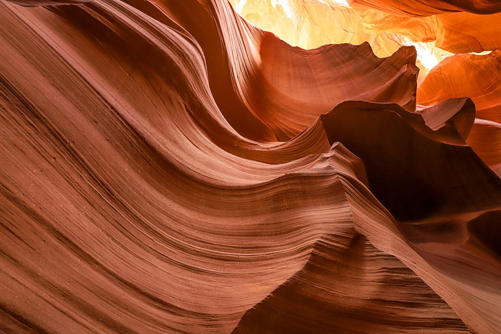 Wavy sandstone formation in Lower Anterlope Canyon