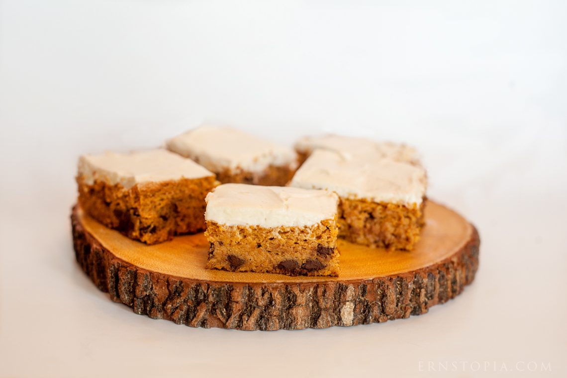 Keto Chocolate Chip Pumpkin Bars