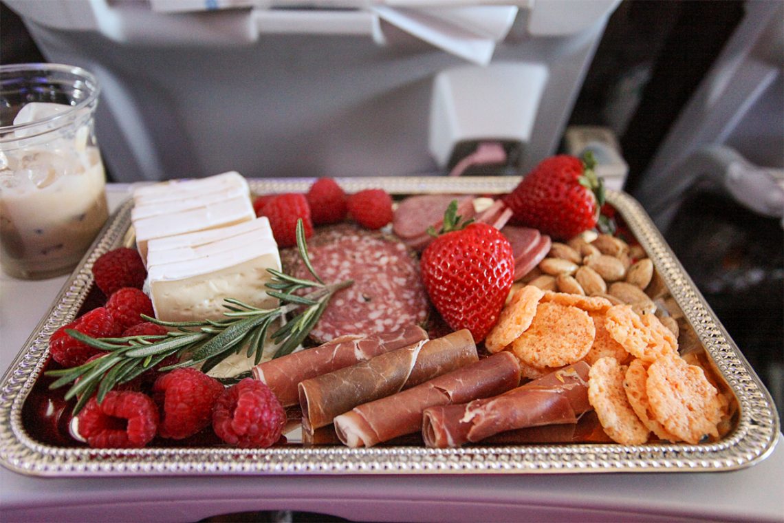 My charcuterie platter on board Alaska Airlines