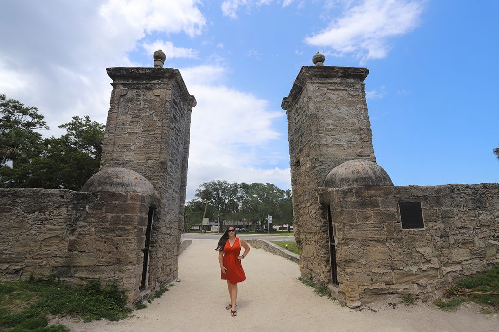 The city wall in St Augustine