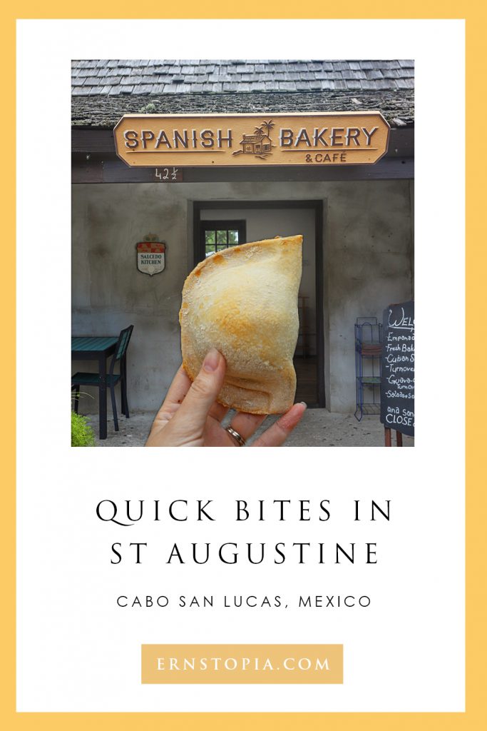 Quick Bites in St Augustine. Pinterest pin