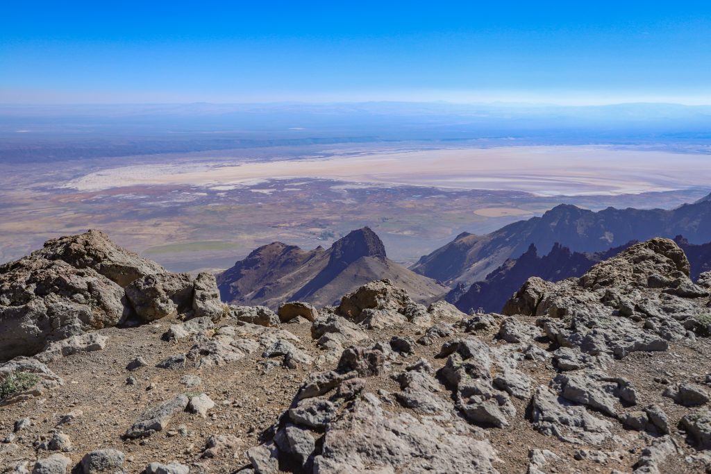 A look at the Alvord Desert from on top of Steens Mountain
